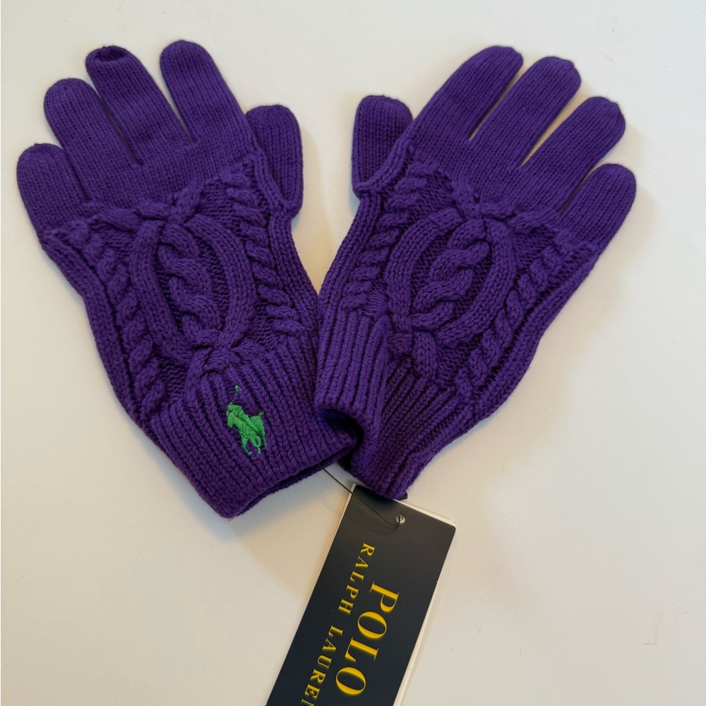 Polo Ralph Lauren Kids Mittens Size L/XL Color purple